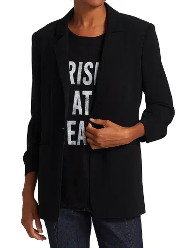 Cinq à Sept Women's Khloe Crepe Ruched Blazer - | Thumbnail 14 Cinq à Sept Women's Khloe Crepe Ruched Blazer - | Thumbnail 14