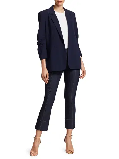 Cinq à Sept Women's Khloe Crepe Ruched Blazer - | Thumbnail 20 Cinq à Sept Women's Khloe Crepe Ruched Blazer - | Thumbnail 20