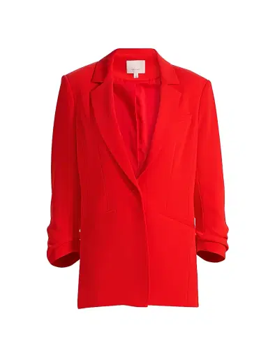 Cinq à Sept Women's Khloe Crepe Ruched Blazer - | Thumbnail 5 Cinq à Sept Women's Khloe Crepe Ruched Blazer - | Thumbnail 5