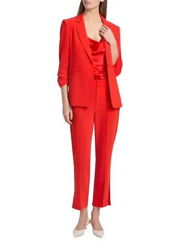 Cinq à Sept Women's Khloe Crepe Ruched Blazer - | Thumbnail 6 Cinq à Sept Women's Khloe Crepe Ruched Blazer - | Thumbnail 6