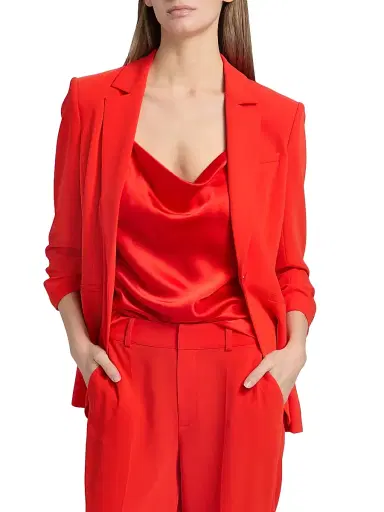 Cinq à Sept Women's Khloe Crepe Ruched Blazer - | Thumbnail 7 Cinq à Sept Women's Khloe Crepe Ruched Blazer - | Thumbnail 7