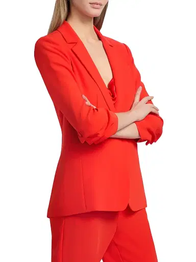 Cinq à Sept Women's Khloe Crepe Ruched Blazer - | Thumbnail 8 Cinq à Sept Women's Khloe Crepe Ruched Blazer - | Thumbnail 8