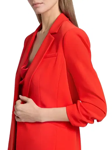 Cinq à Sept Women's Khloe Crepe Ruched Blazer - | Thumbnail 10 Cinq à Sept Women's Khloe Crepe Ruched Blazer - | Thumbnail 10