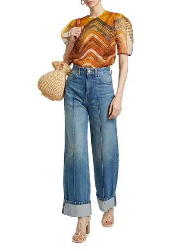 Ulla Johnson Women's The Genevieve High-Rise Wide-Leg Jeans - Danube Medium Indigo Wash - Size 30 | Thumbnail 2 Ulla Johnson Women's The Genevieve High-Rise Wide-Leg Jeans - Danube Medium Indigo Wash - Size 30 | Thumbnail 2