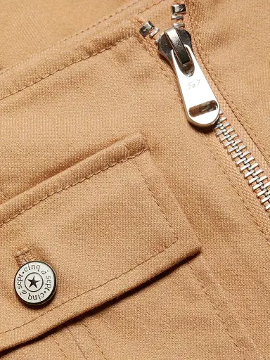 Cinq à Sept Women's Azure Cotton-Blend Zip Pants - Sahara | Thumbnail 7 Cinq à Sept Women's Azure Cotton-Blend Zip Pants - Sahara | Thumbnail 7
