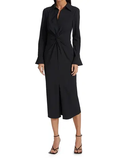 Cinq à Sept Women's Midi Mckenna Dress - Black | Thumbnail 2 Cinq à Sept Women's Midi Mckenna Dress - Black | Thumbnail 2