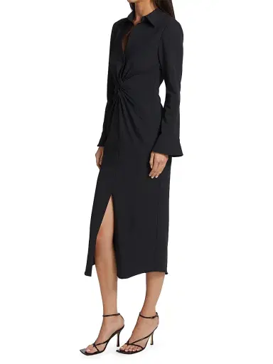 Cinq à Sept Women's Midi Mckenna Dress - Black | Thumbnail 4 Cinq à Sept Women's Midi Mckenna Dress - Black | Thumbnail 4