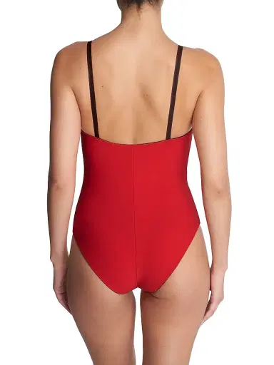Natori Women's Riviera Reversible One Piece Swimsuit - Red Chocolate | Thumbnail 3 Natori Women's Riviera Reversible One Piece Swimsuit - Red Chocolate | Thumbnail 3
