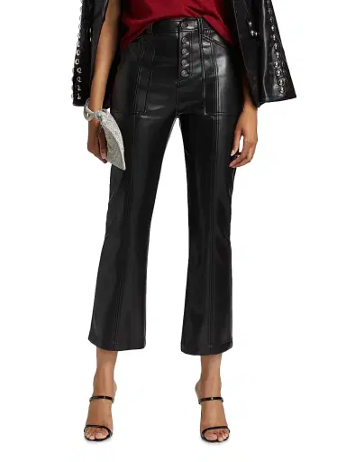 Cinq à Sept Women's Wallace Faux Leather Pants - Black | Thumbnail 3 Cinq à Sept Women's Wallace Faux Leather Pants - Black | Thumbnail 3