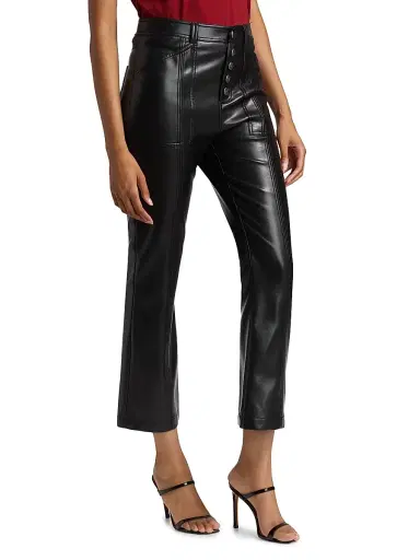 Cinq à Sept Women's Wallace Faux Leather Pants - Black | Thumbnail 4 Cinq à Sept Women's Wallace Faux Leather Pants - Black | Thumbnail 4