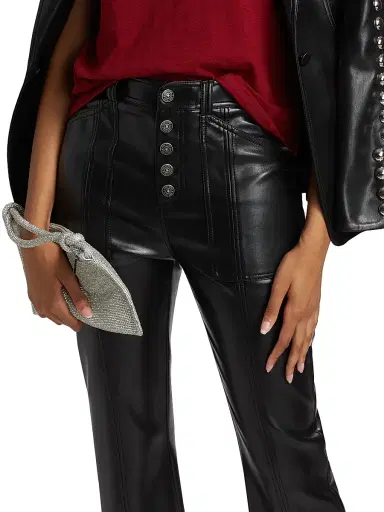 Cinq à Sept Women's Wallace Faux Leather Pants - Black | Thumbnail 6 Cinq à Sept Women's Wallace Faux Leather Pants - Black | Thumbnail 6