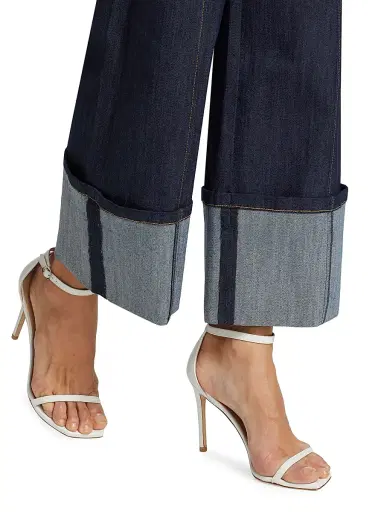 Cinq à Sept Women's Benji Cuffed Wide-Leg Jeans - Indigo | Thumbnail 6 Cinq à Sept Women's Benji Cuffed Wide-Leg Jeans - Indigo | Thumbnail 6