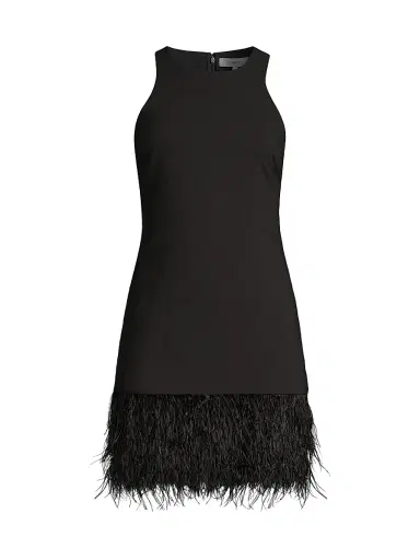Likely Women's Cami Feather-Hem Minidress - Black - Size 12 | Thumbnail 1 Likely Women's Cami Feather-Hem Minidress - Black - Size 12 | Thumbnail 1