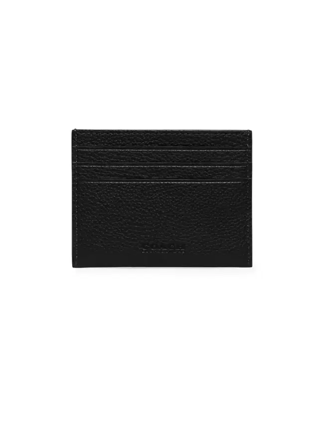 Men's Leather Card Case - Black Men's Leather Card Case - Black
