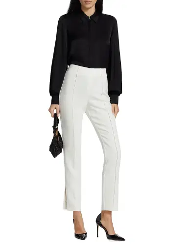 Cinq à Sept Women's Brianne Pintuck Crepe Pants - | Thumbnail 2 Cinq à Sept Women's Brianne Pintuck Crepe Pants - | Thumbnail 2