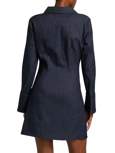 Cinq à Sept Women's McKenna Twist-Front Denim Minidress - Indigo | Thumbnail 5 Cinq à Sept Women's McKenna Twist-Front Denim Minidress - Indigo | Thumbnail 5