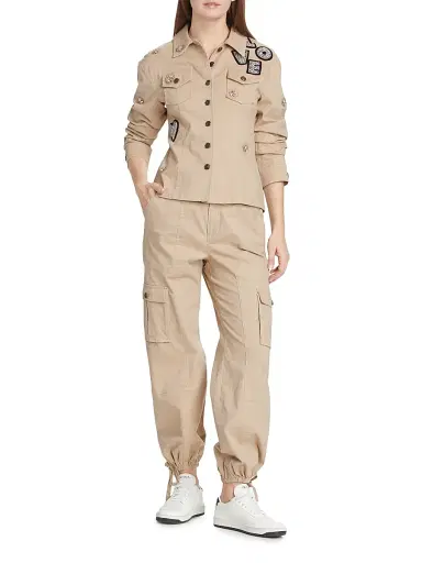 Cinq à Sept Women's Canyon Crystal-Embellished Jacket - Khaki | Thumbnail 2 Cinq à Sept Women's Canyon Crystal-Embellished Jacket - Khaki | Thumbnail 2