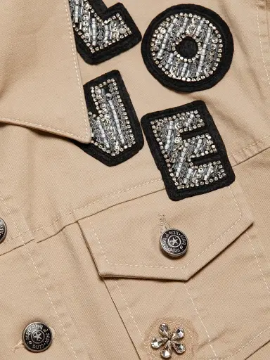 Cinq à Sept Women's Canyon Crystal-Embellished Jacket - Khaki | Thumbnail 7 Cinq à Sept Women's Canyon Crystal-Embellished Jacket - Khaki | Thumbnail 7