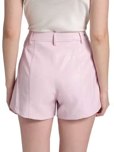 Cinq à Sept Women's Eileen Vegan Leather Shorts - Soft Peony | Thumbnail 5 Cinq à Sept Women's Eileen Vegan Leather Shorts - Soft Peony | Thumbnail 5
