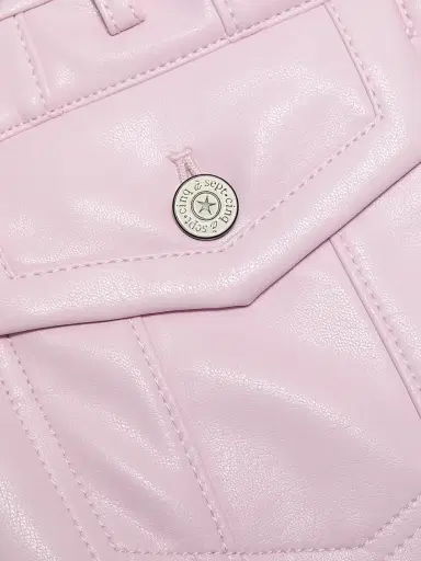 Cinq à Sept Women's Eileen Vegan Leather Shorts - Soft Peony | Thumbnail 7 Cinq à Sept Women's Eileen Vegan Leather Shorts - Soft Peony | Thumbnail 7