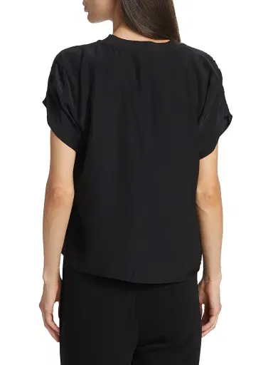 Cinq à Sept Women's Lorainne Silk T-Shirt - Black | Thumbnail 5 Cinq à Sept Women's Lorainne Silk T-Shirt - Black | Thumbnail 5