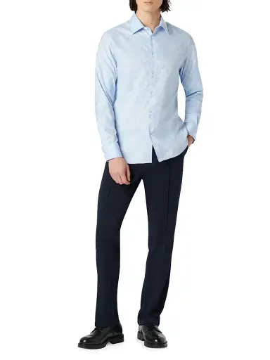 Bugatchi Men's Julian Floral Cotton Button-Front Shirt - Sky | Thumbnail 2 Bugatchi Men's Julian Floral Cotton Button-Front Shirt - Sky | Thumbnail 2