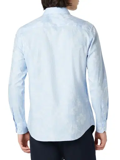 Bugatchi Men's Julian Floral Cotton Button-Front Shirt - Sky | Thumbnail 5 Bugatchi Men's Julian Floral Cotton Button-Front Shirt - Sky | Thumbnail 5