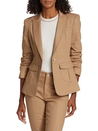 Cinq à Sept Women's Louisa Denim Blazer - Sahara | Thumbnail 3 Cinq à Sept Women's Louisa Denim Blazer - Sahara | Thumbnail 3