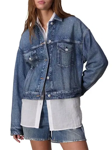rag & bone Women's rb Miramar Denim Trucker Jacket - Walker | Thumbnail 3 rag & bone Women's rb Miramar Denim Trucker Jacket - Walker | Thumbnail 3