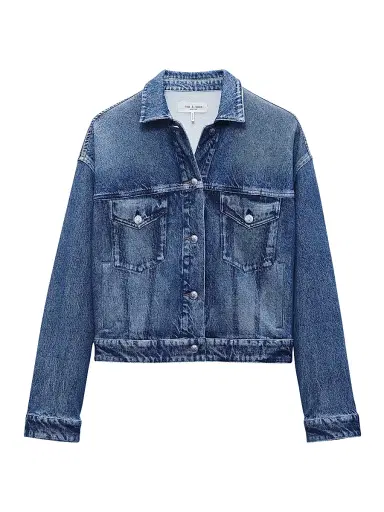 rag & bone Women's rb Miramar Denim Trucker Jacket - Walker | Thumbnail 1 rag & bone Women's rb Miramar Denim Trucker Jacket - Walker | Thumbnail 1