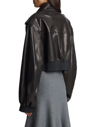 Khaite Women's Kember Leather Jacket - Black | Thumbnail 5 Khaite Women's Kember Leather Jacket - Black | Thumbnail 5