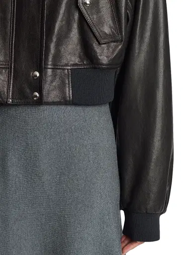 Khaite Women's Kember Leather Jacket - Black | Thumbnail 6 Khaite Women's Kember Leather Jacket - Black | Thumbnail 6