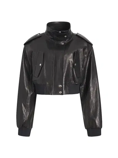 Khaite Women's Kember Leather Jacket - Black | Thumbnail 1 Khaite Women's Kember Leather Jacket - Black | Thumbnail 1