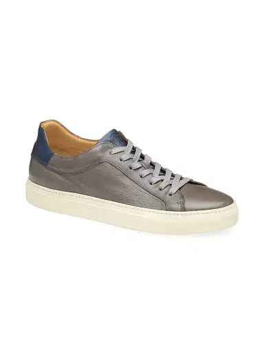 Johnston & Murphy Men's Jared Leather Sneakers - Gray | Thumbnail 2 Johnston & Murphy Men's Jared Leather Sneakers - Gray | Thumbnail 2