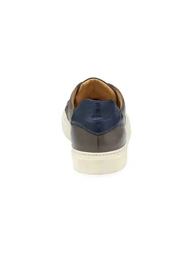 Johnston & Murphy Men's Jared Leather Sneakers - Gray | Thumbnail 4 Johnston & Murphy Men's Jared Leather Sneakers - Gray | Thumbnail 4