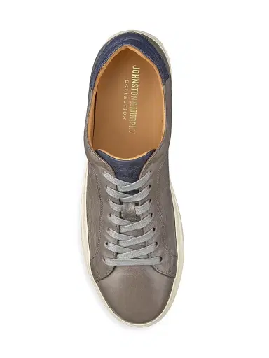 Johnston & Murphy Men's Jared Leather Sneakers - Gray | Thumbnail 5 Johnston & Murphy Men's Jared Leather Sneakers - Gray | Thumbnail 5