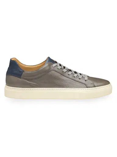 Johnston & Murphy Men's Jared Leather Sneakers - Gray | Thumbnail 1 Johnston & Murphy Men's Jared Leather Sneakers - Gray | Thumbnail 1