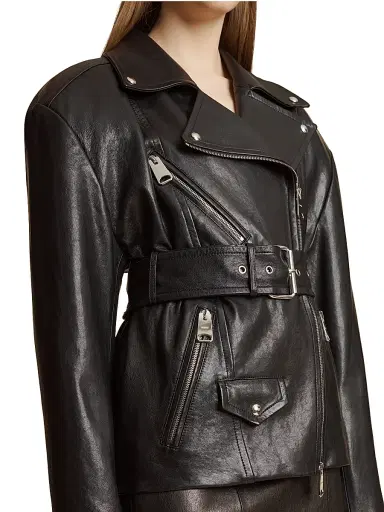 Khaite Women's Fabbie Leather Jacket - Black | Thumbnail 5 Khaite Women's Fabbie Leather Jacket - Black | Thumbnail 5