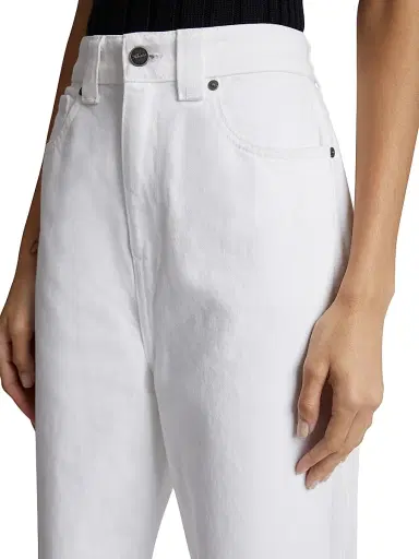 Khaite Women's Shalbi High-Rise Straight-Leg Jeans - White | Thumbnail 5 Khaite Women's Shalbi High-Rise Straight-Leg Jeans - White | Thumbnail 5