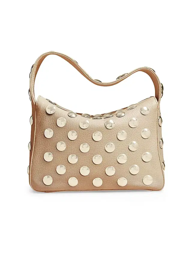 Khaite Women's Elena Studded Leather Top Handle Bag - Dark