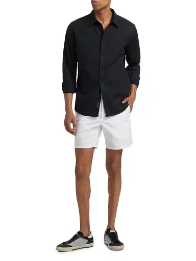 rag & bone Men's Tomlin Cotton Button-Front Shirt - Black | Thumbnail 2 rag & bone Men's Tomlin Cotton Button-Front Shirt - Black | Thumbnail 2