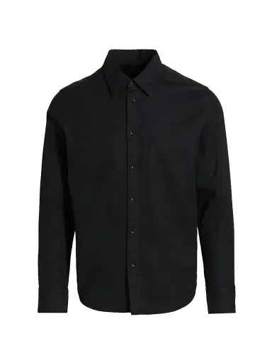 rag & bone Men's Tomlin Cotton Button-Front Shirt - Black | Thumbnail 1 rag & bone Men's Tomlin Cotton Button-Front Shirt - Black | Thumbnail 1