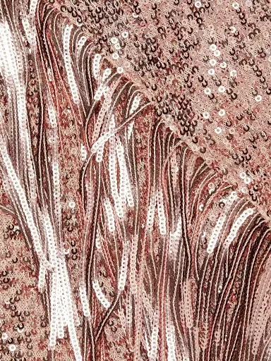Badgley Mischka Women's Sequin Fringe One-Shoulder Midi Dress - Blush | Thumbnail 7 Badgley Mischka Women's Sequin Fringe One-Shoulder Midi Dress - Blush | Thumbnail 7