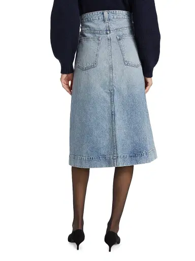 Khaite Women's Charlene Denim Midi-Skirt - Bryce | Thumbnail 5 Khaite Women's Charlene Denim Midi-Skirt - Bryce | Thumbnail 5