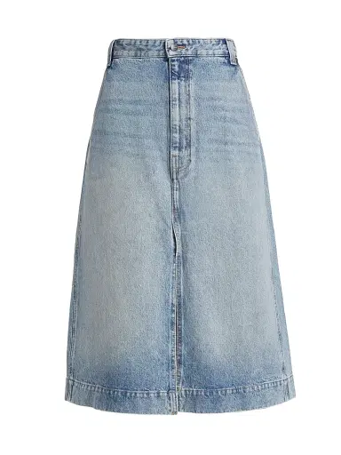 Khaite Women's Charlene Denim Midi-Skirt - Bryce | Thumbnail 1 Khaite Women's Charlene Denim Midi-Skirt - Bryce | Thumbnail 1