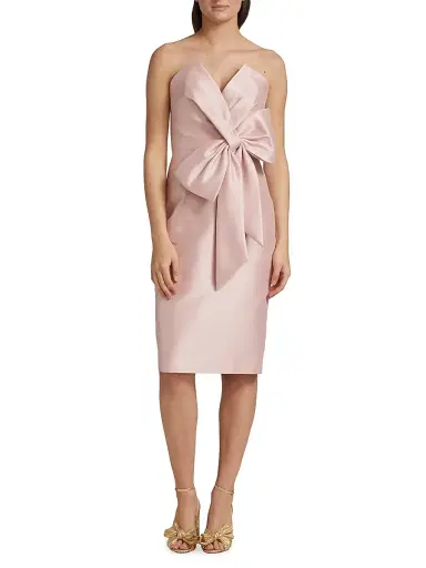Badgley Mischka Women's Bow Cocktail Dress - Rose | Thumbnail 3 Badgley Mischka Women's Bow Cocktail Dress - Rose | Thumbnail 3