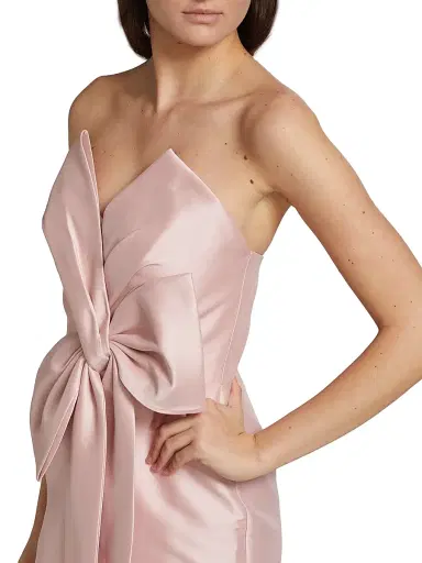 Badgley Mischka Women's Bow Cocktail Dress - Rose | Thumbnail 6 Badgley Mischka Women's Bow Cocktail Dress - Rose | Thumbnail 6