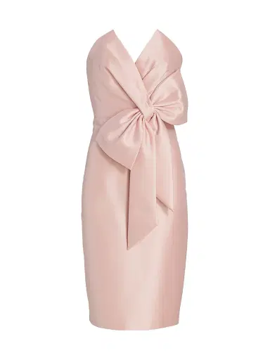 Badgley Mischka Women's Bow Cocktail Dress - Rose | Thumbnail 1 Badgley Mischka Women's Bow Cocktail Dress - Rose | Thumbnail 1