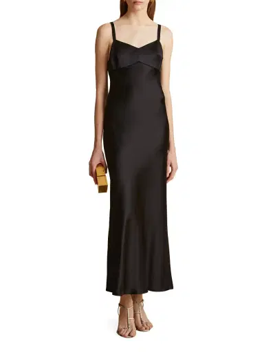 Khaite Women's Joely Maxi Slipdress - Black | Thumbnail 1 Khaite Women's Joely Maxi Slipdress - Black | Thumbnail 1