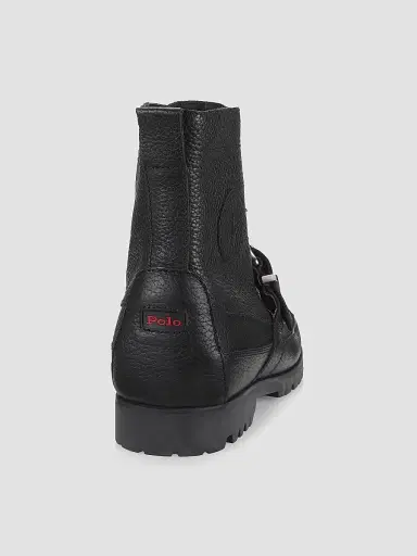 Polo Ralph Lauren Men's Ranger Tumbled Leather Boots - Black | Thumbnail 3 Polo Ralph Lauren Men's Ranger Tumbled Leather Boots - Black | Thumbnail 3
